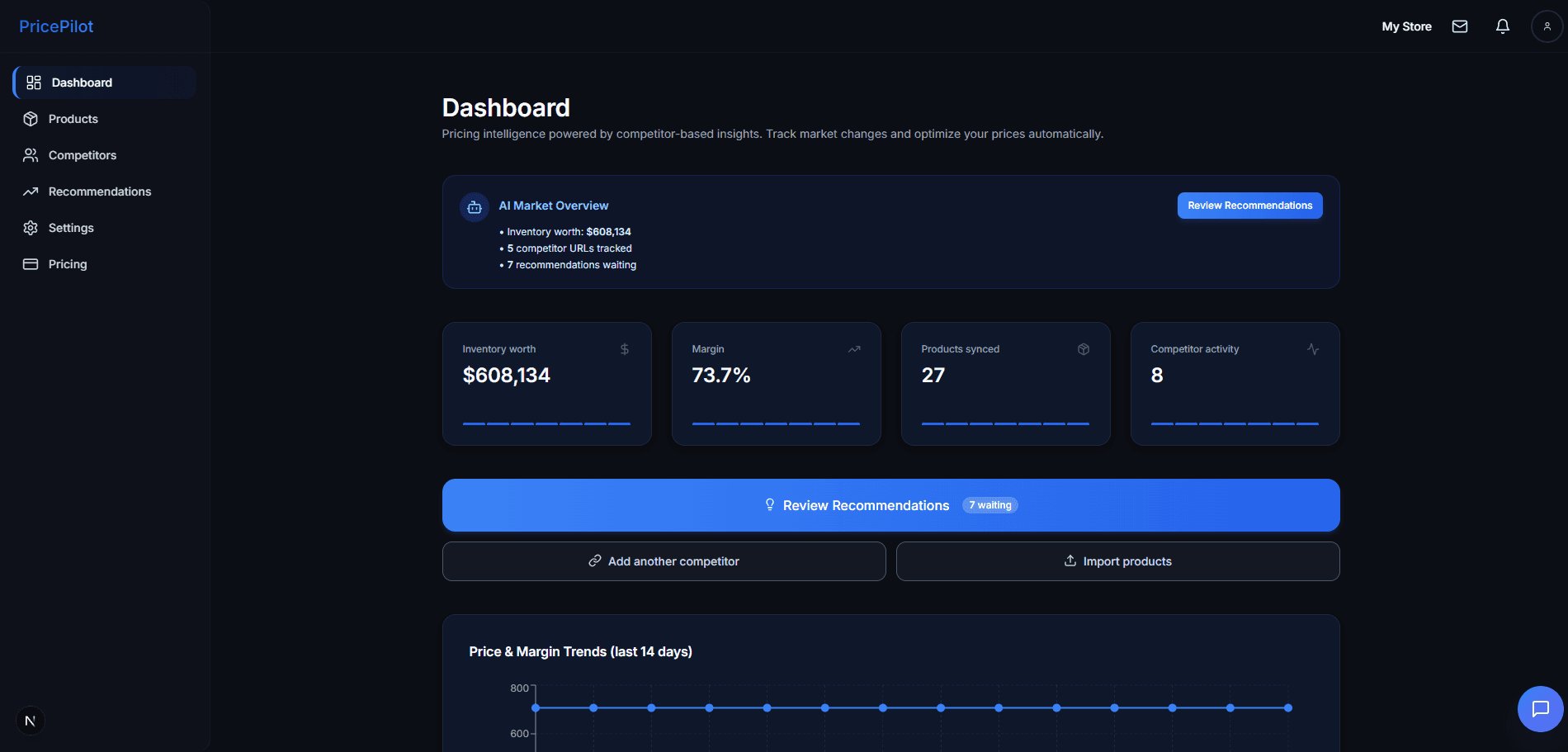 PricePilot screenshot 1